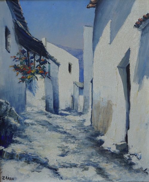 Victor Zarou | Village méditerranéen | MutualArt