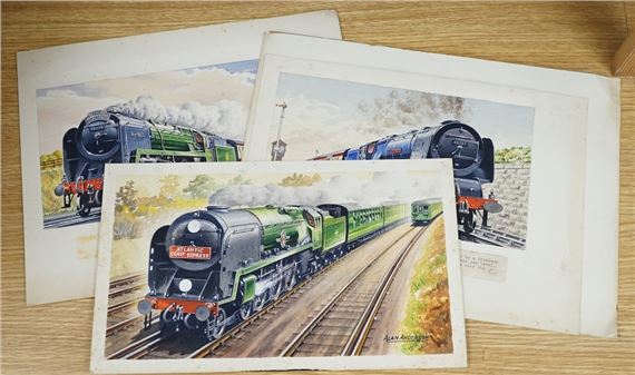 vintage steam trains by Alan Anderson
