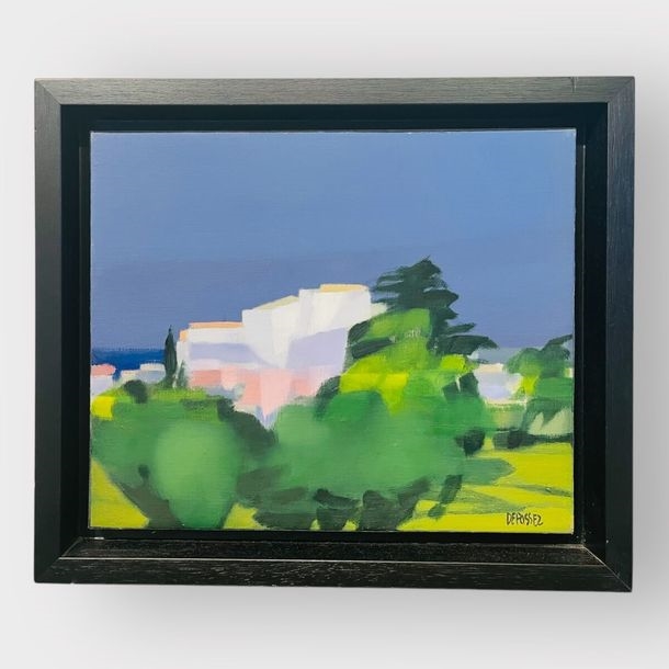 Artwork by Alfred Defossez, Mediterranean landscape, Made of Oil on canvas