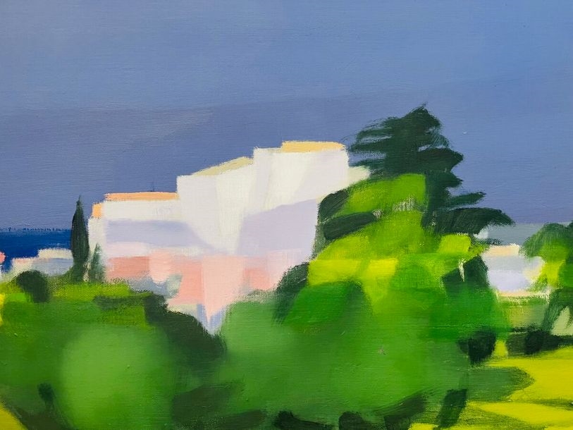 Artwork by Alfred Defossez, Mediterranean landscape, Made of Oil on canvas