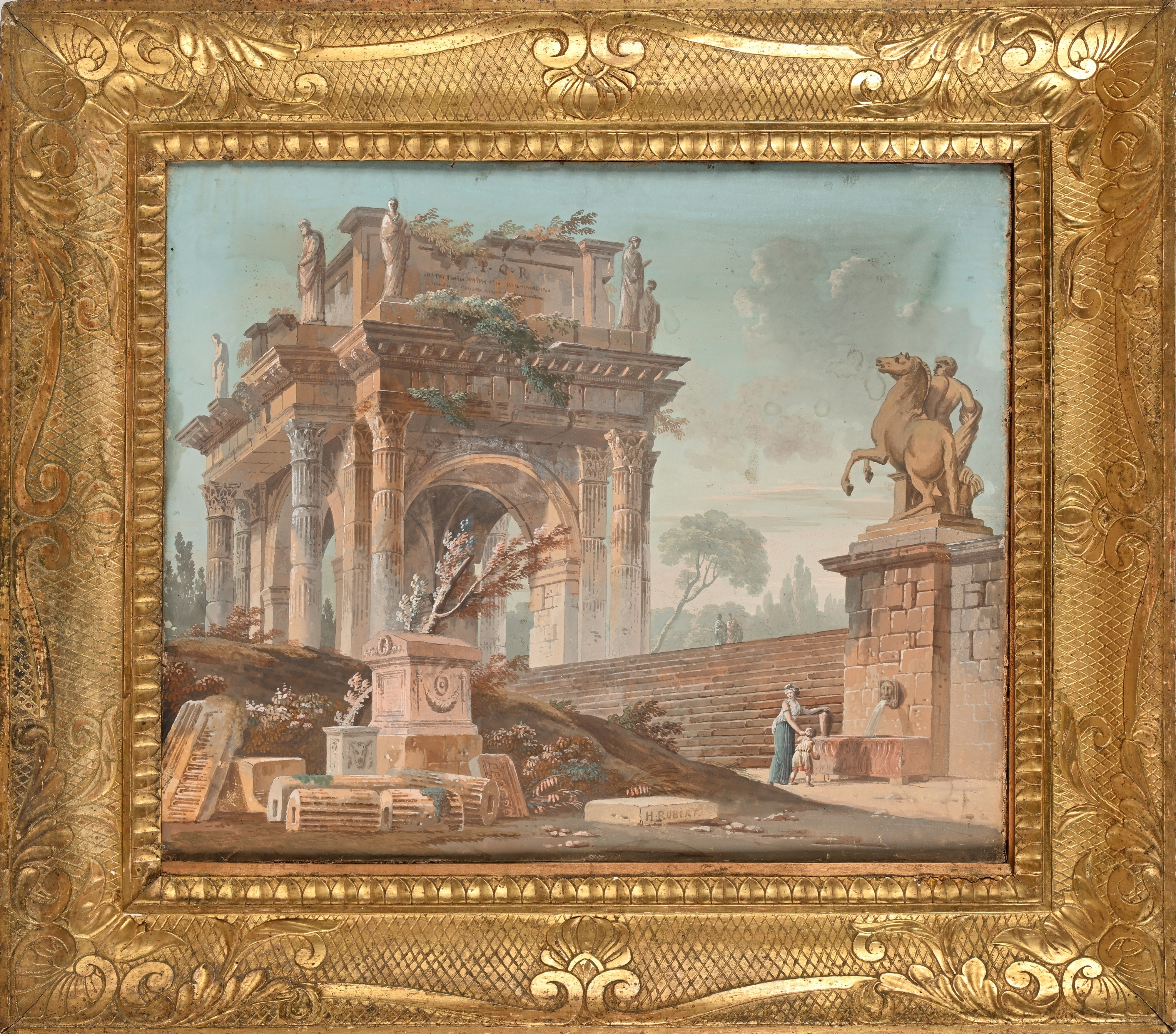 Hubert Robert | Capriccio con rovine classiche | MutualArt