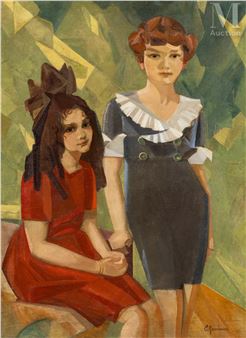 Deux fillettes - Emmanuel Gondouin