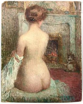 Femme nue de dos - Emile Mesnager