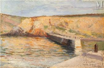 Port à Belle ïle (Sauzon ?) - Joseph-alexandre Ruellan