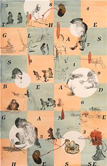 Chart Series I - The Glass Bead Game Hesse - Nalini Malani
