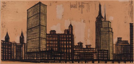 Bernard Buffet | The Skyline of New York (1958) | MutualArt