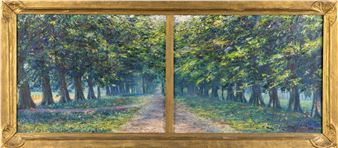 Louis Wilmet (1881-1965) 'Forest Avenue in Tongerlo' (L:120 x H:46 cm Picture