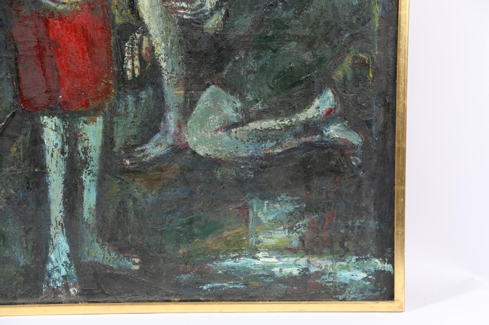 Artwork by Theo Van de Horst, abstract figures, 1956, Made of oil on canvas