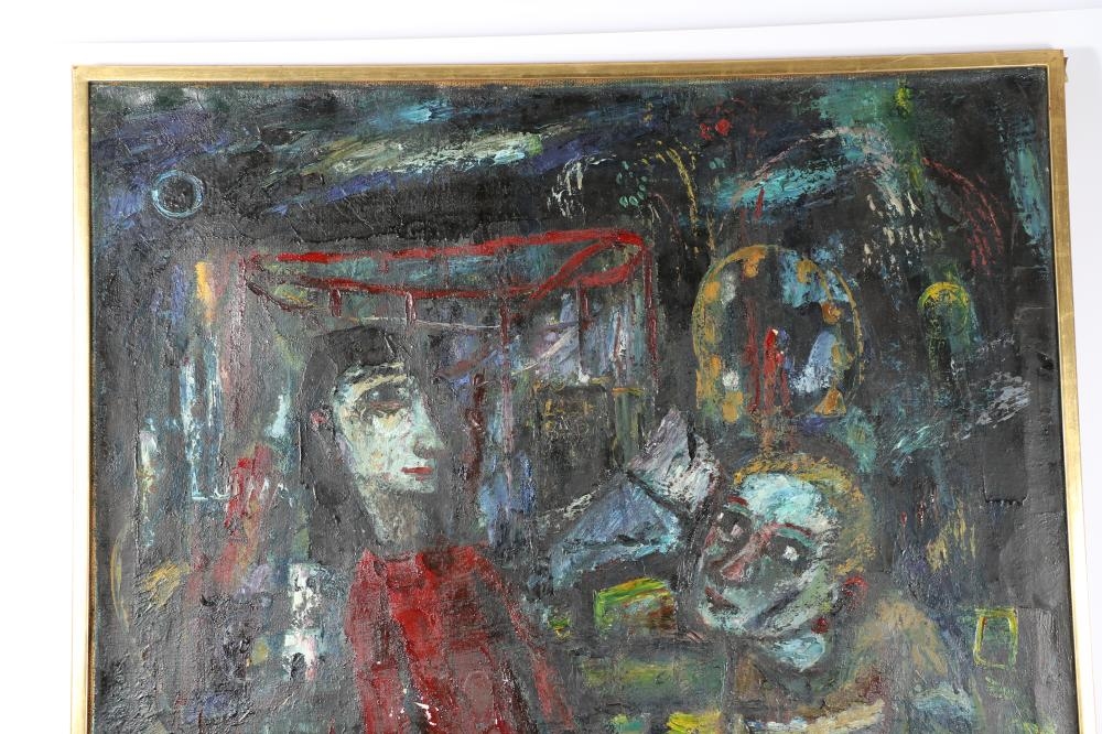 Artwork by Theo Van de Horst, abstract figures, 1956, Made of oil on canvas