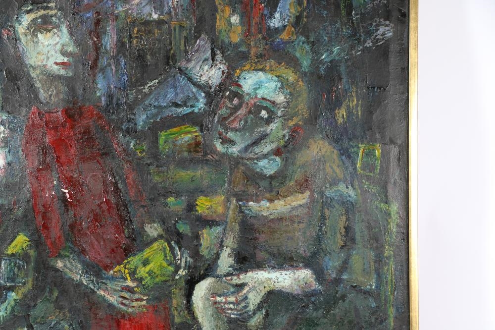 Artwork by Theo Van de Horst, abstract figures, 1956, Made of oil on canvas