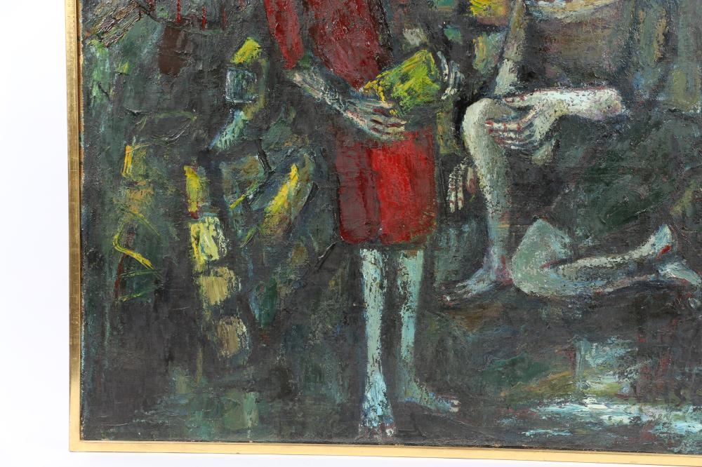Artwork by Theo Van de Horst, abstract figures, 1956, Made of oil on canvas