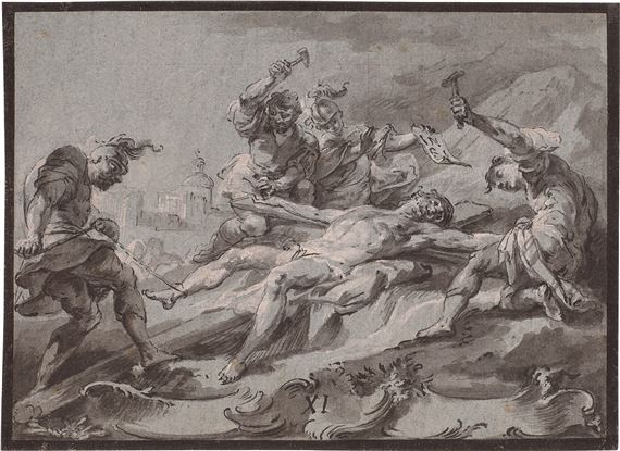 Christ nailed to the Cross - Johann Wolfgang Baumgartner