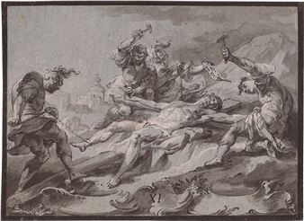 Christ nailed to the Cross - Johann Wolfgang Baumgartner