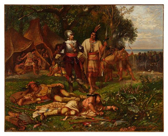 First Battle Between the Puritans and the Indians - Imogene Robinson Morrell