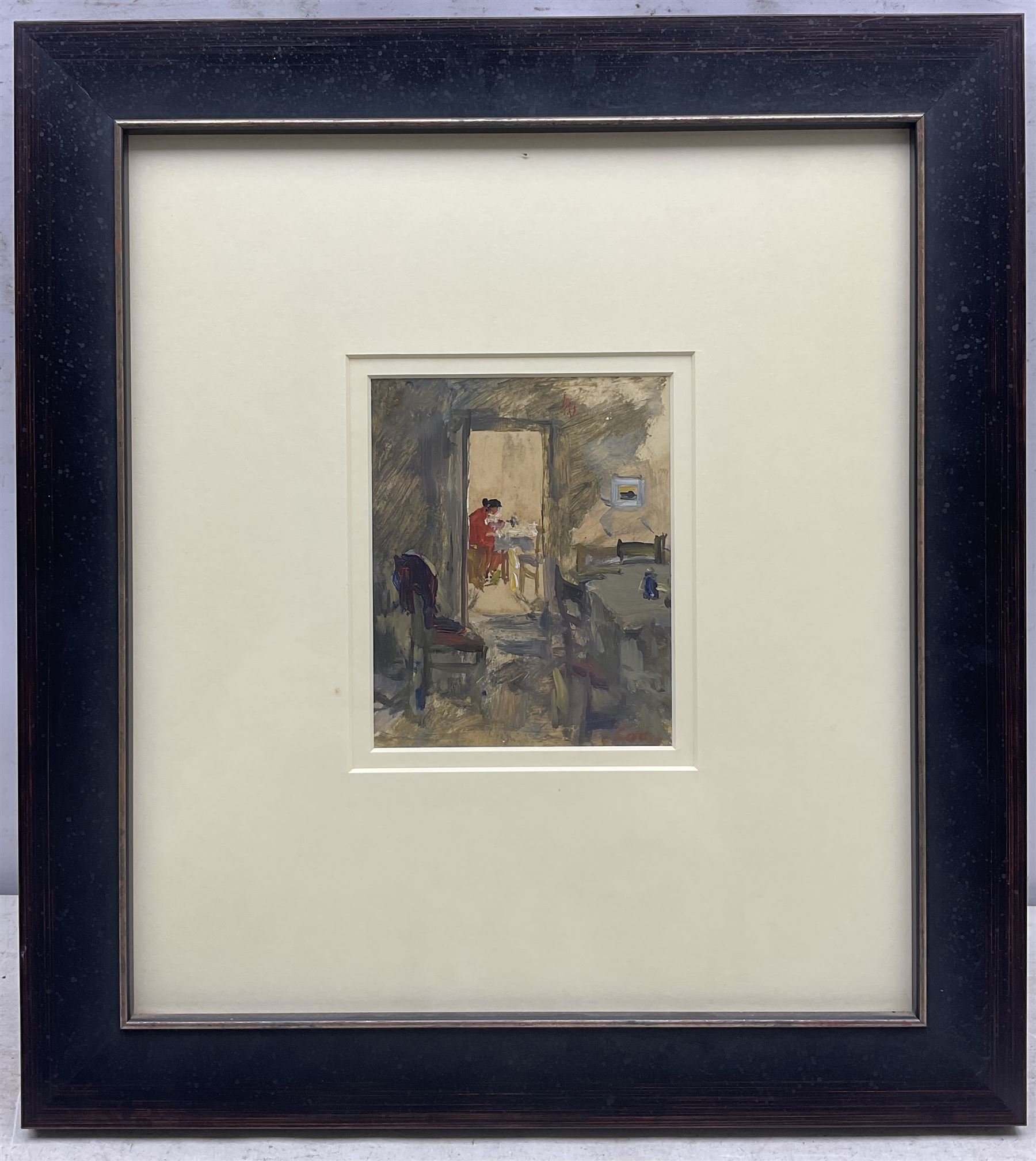 Artwork by Sania Bakhtiarova, Sewing - Interior Scene, Made of oil on paper