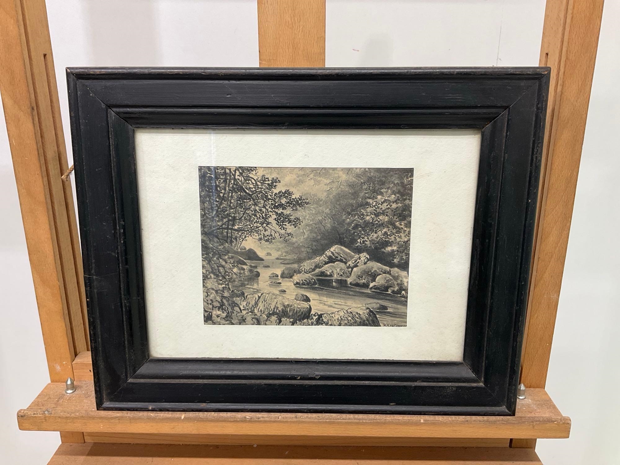 Artwork by R. Sinclair, River Run By, Made of pen and ink on paper