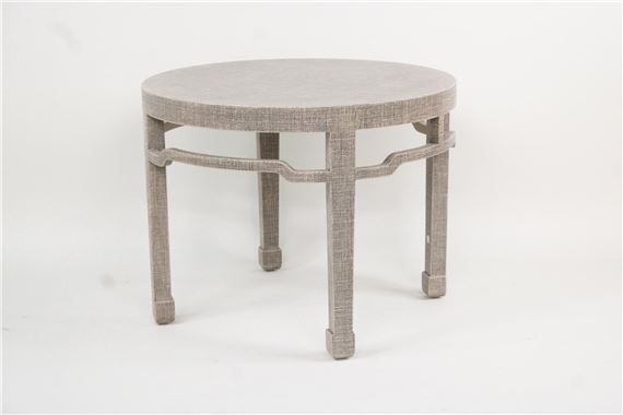 Paul M. Jones | Linen Covered Asian Style Side Table from Paul M. Jones ...