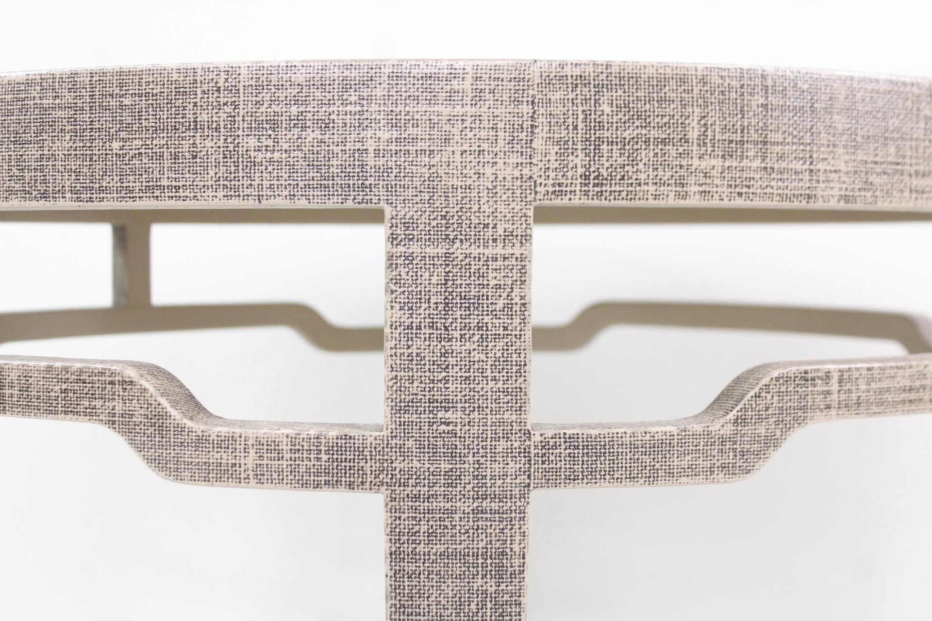Paul M. Jones | Linen Covered Asian Style Side Table from Paul M. Jones ...