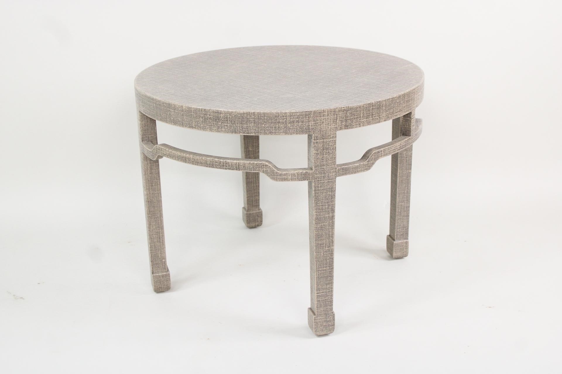 Paul M. Jones | Linen Covered Asian Style Side Table from Paul M. Jones ...