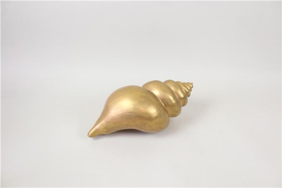 Ron Dier | Ron Dier 22k Gold Plated Ceramic Shell Sculpture | MutualArt
