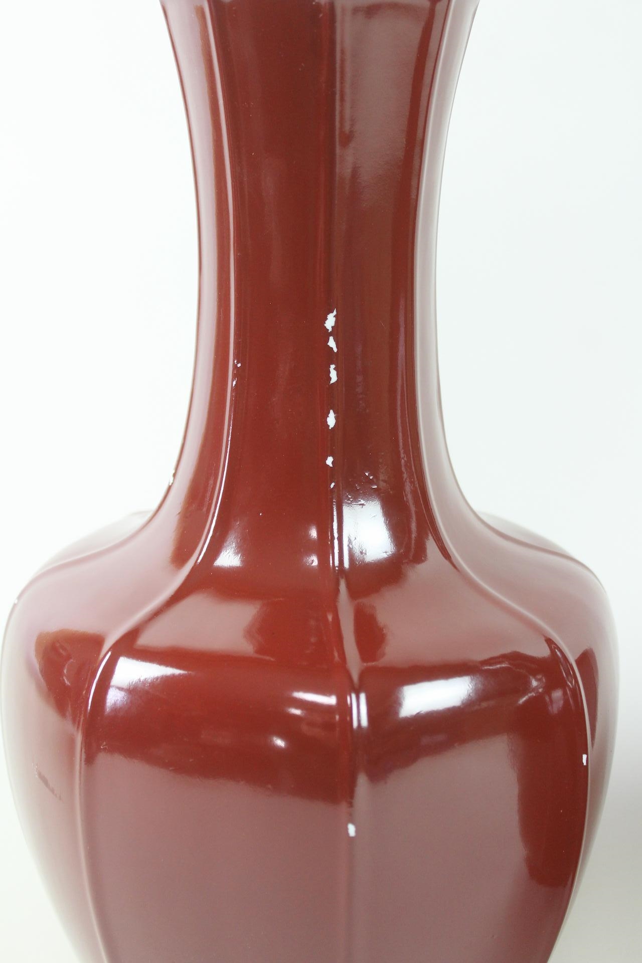 John Thompson | Lot of 4 Oxblood Red Ceramic Vases, Chinese Lacquer ...