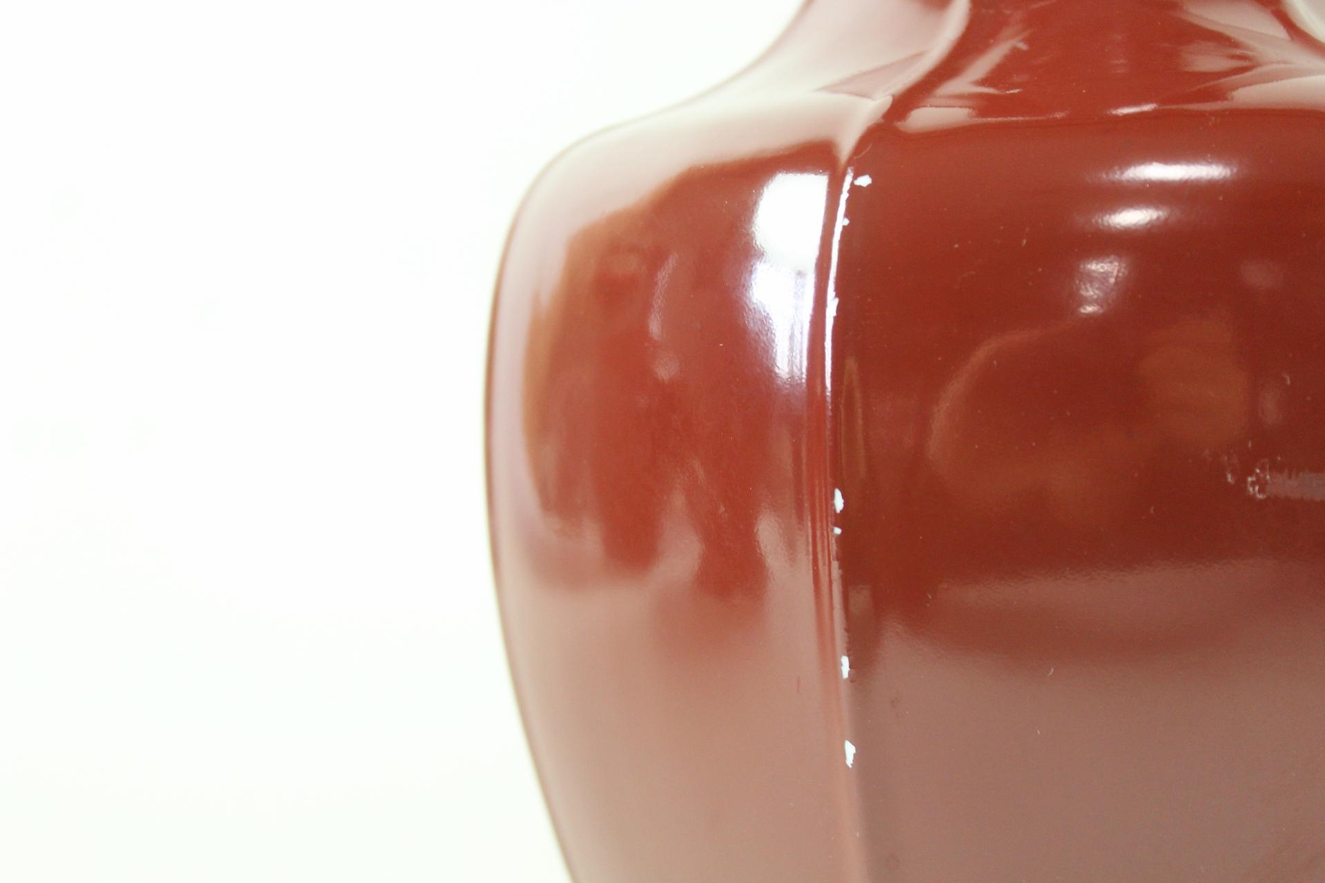 John Thompson | Lot of 4 Oxblood Red Ceramic Vases, Chinese Lacquer ...