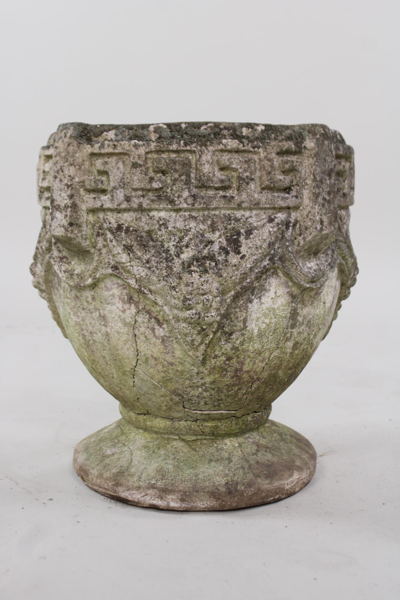 Unknown | Cast Stone Concrete Neoclassical Planter, Grapes and Greek ...