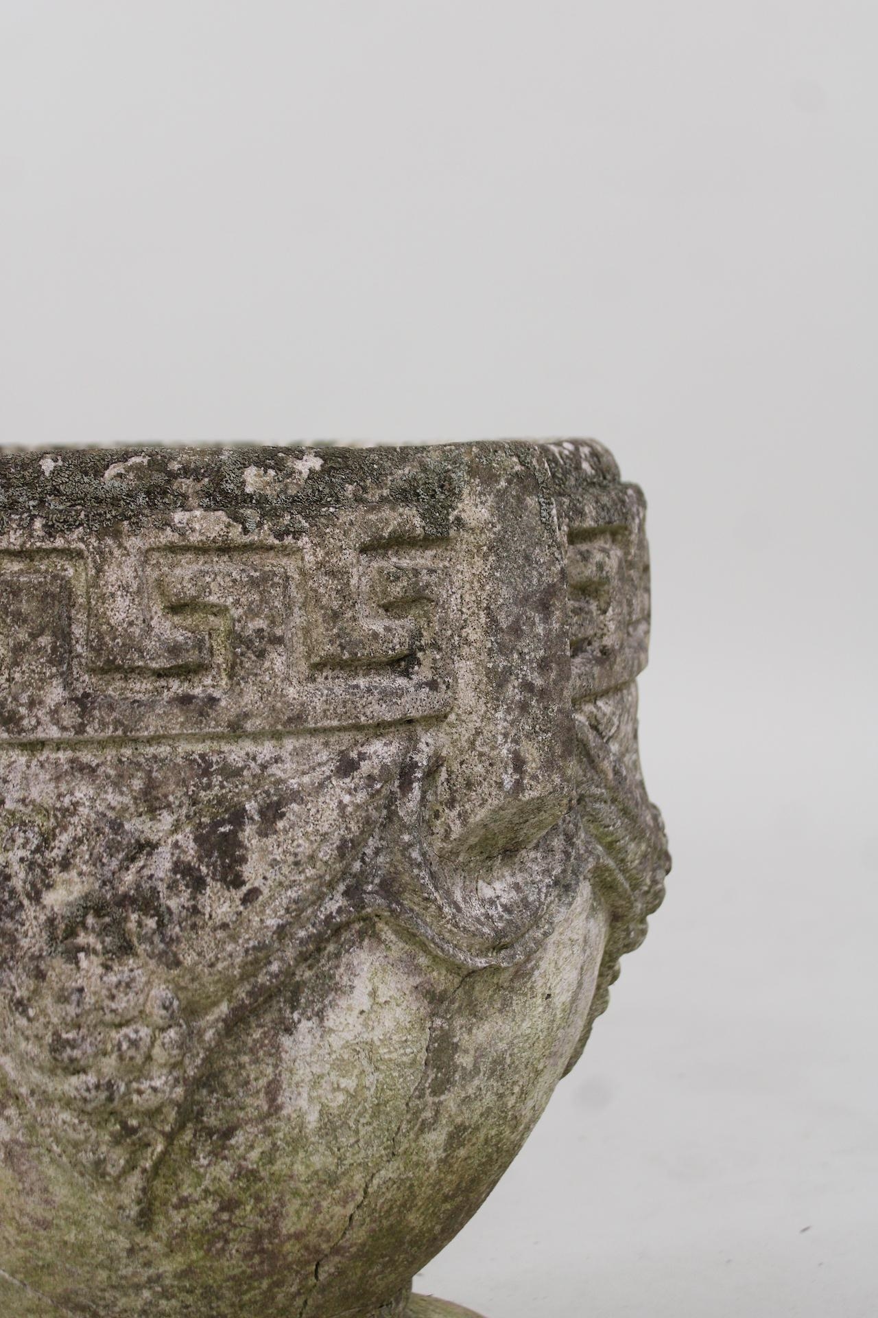 Unknown | Cast Stone Concrete Neoclassical Planter, Grapes and Greek ...