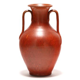 Large Chrome Red Floor Vase - Jack Kiser