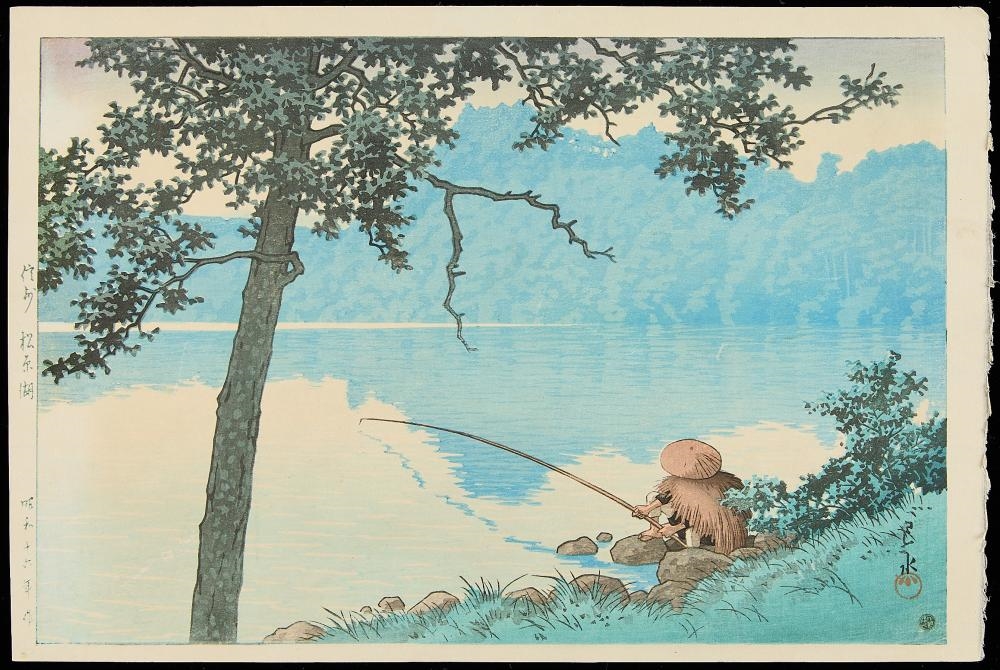 Artwork by Hasui Kawase, Lake Matsubara, Made of Woodblock print