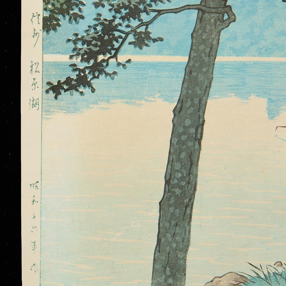 Artwork by Hasui Kawase, Lake Matsubara, Made of Woodblock print