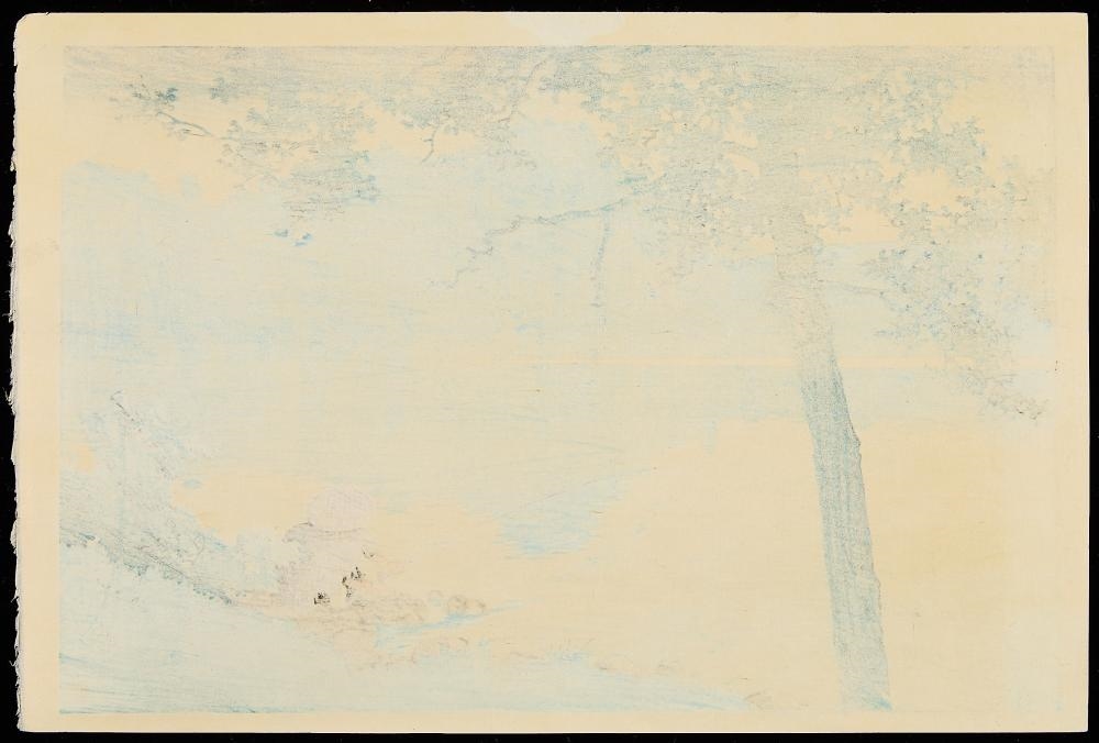 Artwork by Hasui Kawase, Lake Matsubara, Made of Woodblock print