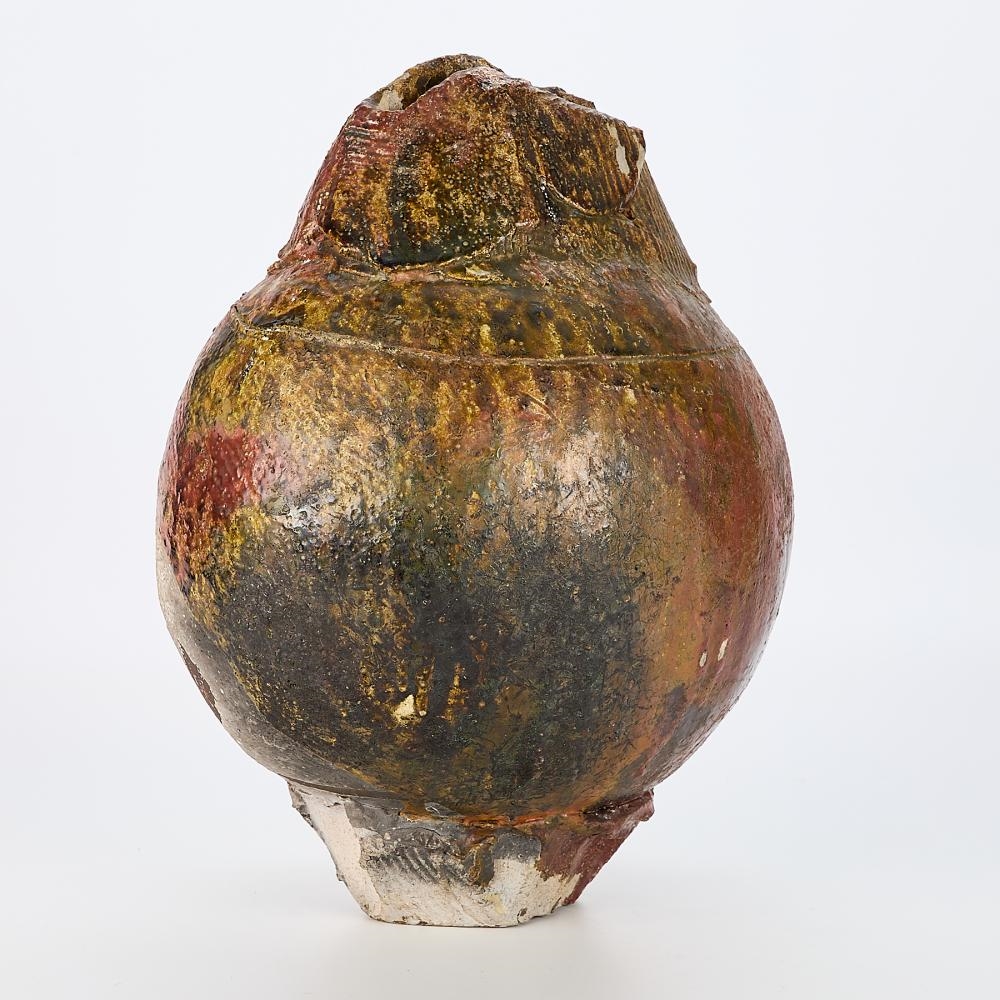 Paul Soldner | Abstract Altered Ceramic Raku Vessel (1960s - 1970s ...