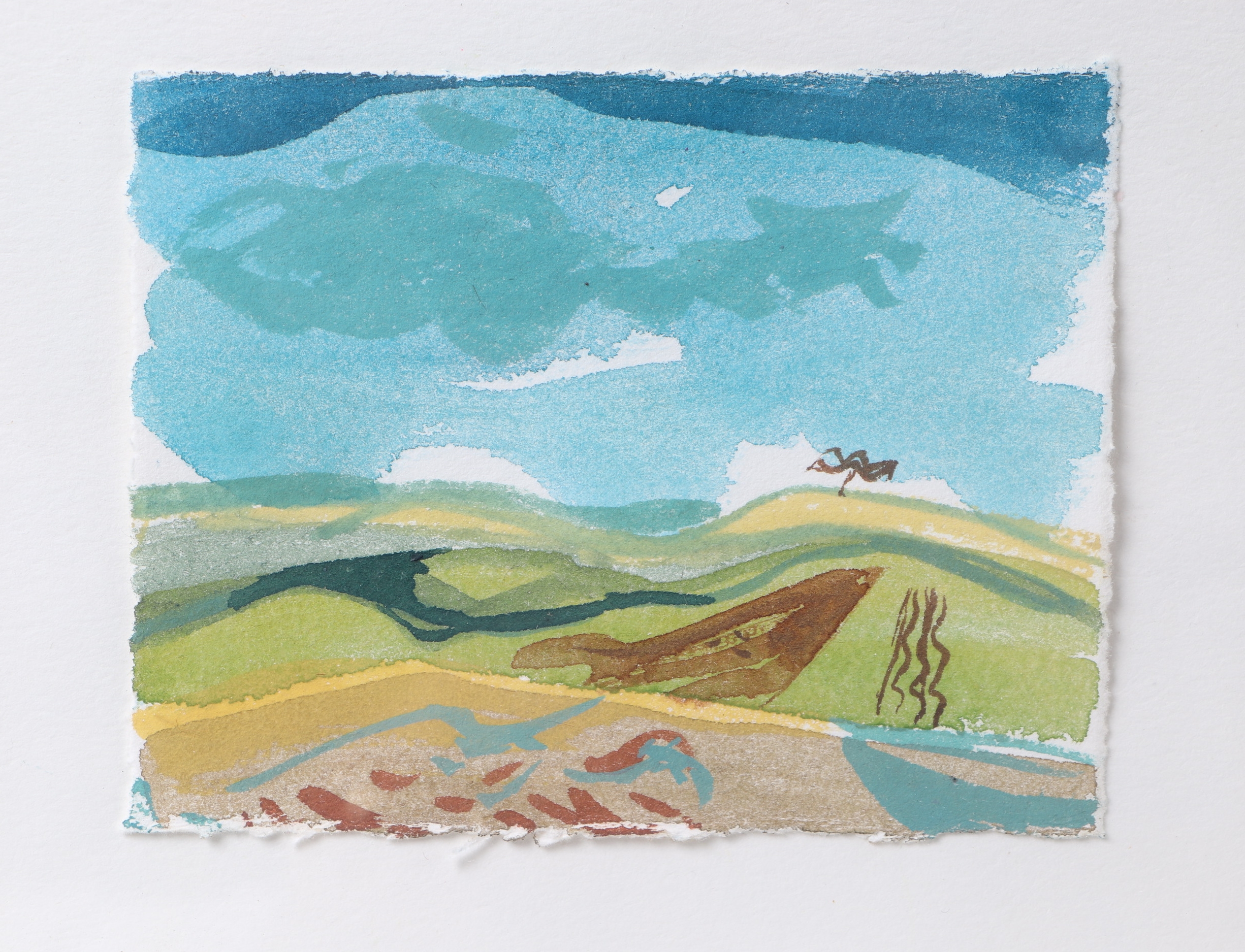 Sally Mclaren | Abstract Landscape Scene - signed lower right | MutualArt