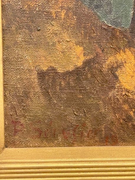 Artwork by Paul Sérusier, La ramasseuse de fagots en automne, Made of Oil on canvas