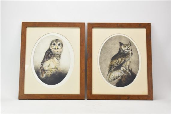 Two Vintage Lois Carson Limited Edition Owl Prints - Lois Carson