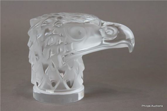 A LALIQUE 'TÊTE D'AIGLE' PAPERWEIGHT by René Lalique, 1951