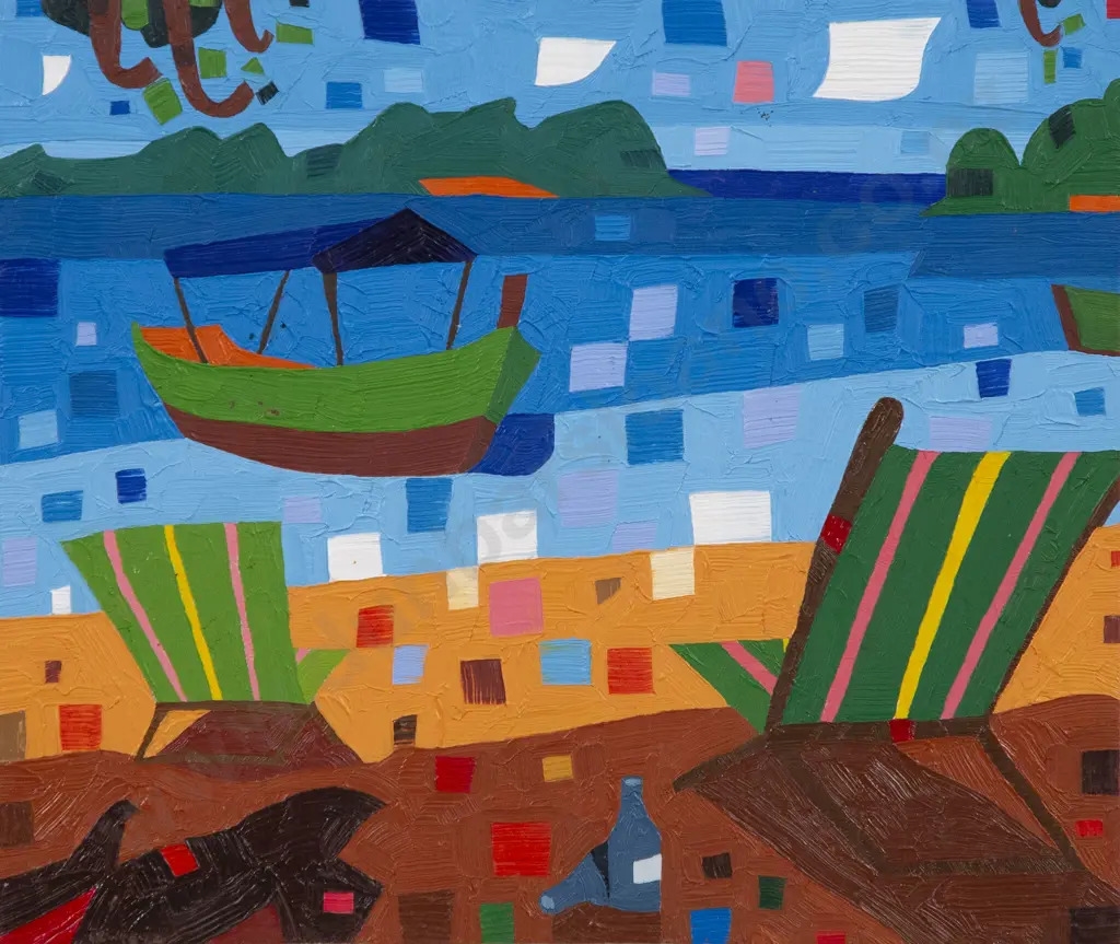 Artwork by Matthew Summers, Koh Russei, Made of acrylic on board