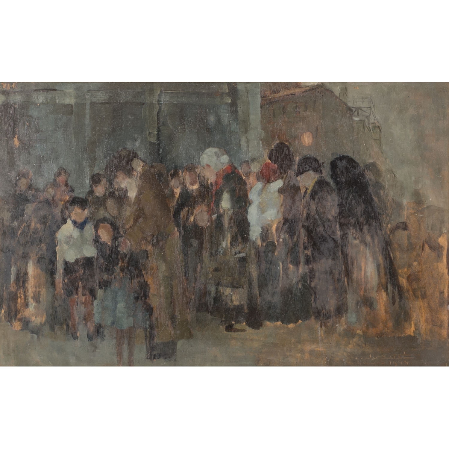 Artwork by Carlo Lotti, Straßenszene, Made of Tempera