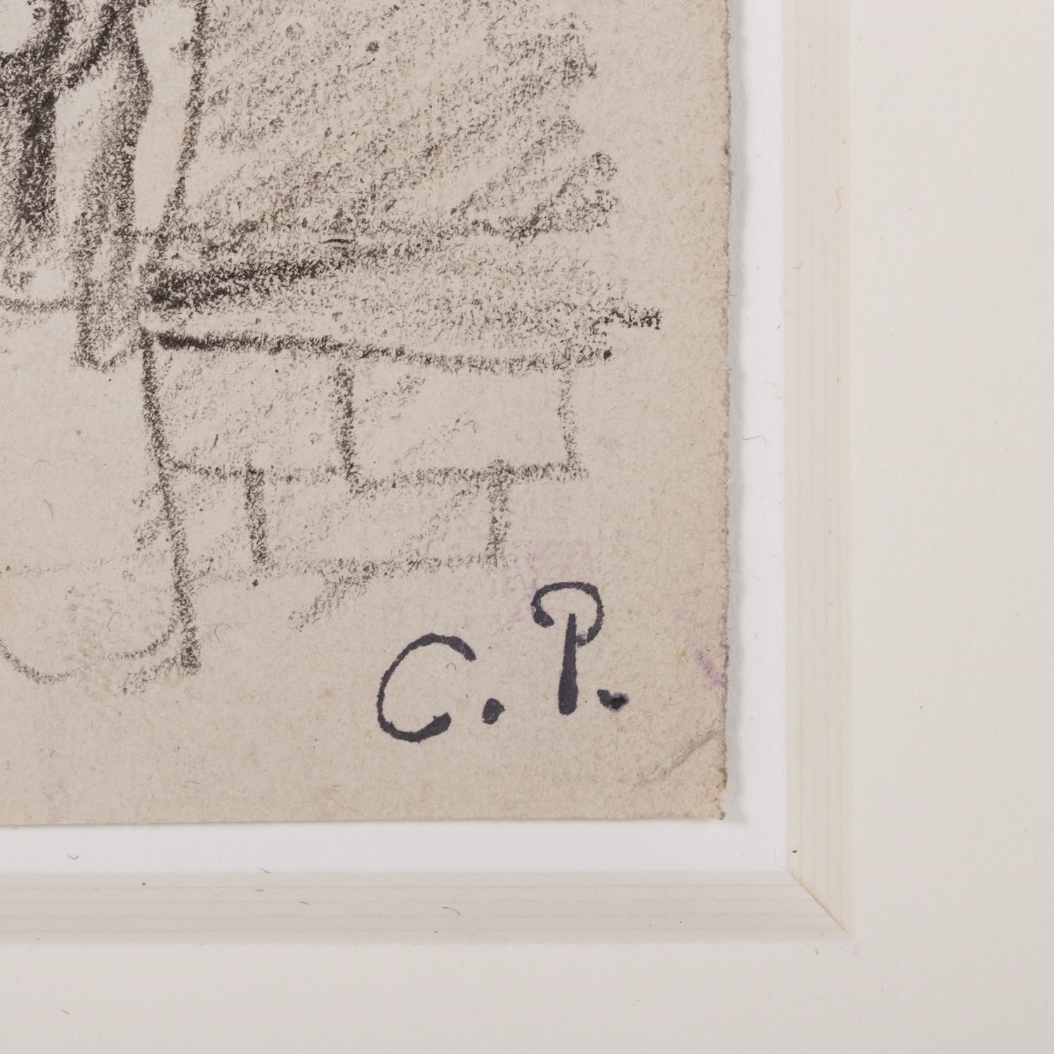 Artwork by Camille Pissarro, Zwei Wäscherinnen, Made of pencil/paper