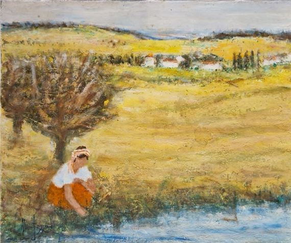 At the edge of the pond - Alain Rousseau