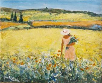 Flower picking - Alain Rousseau