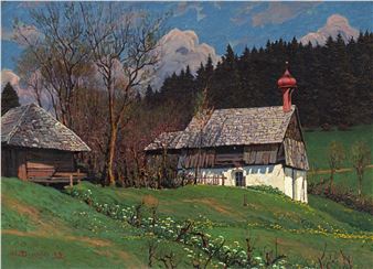 &quot;Kapelle am Heselhof (?), Schwärzenbach&quot;, Schwarzwald - Hermann Dischler