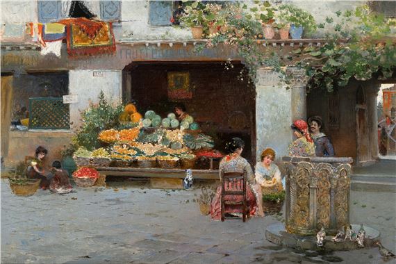 Marktstand in Venedig - Cézár Herrer