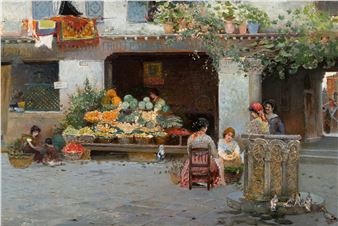 Marktstand in Venedig - Cézár Herrer