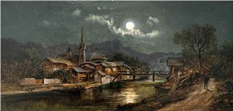 Mondnacht in Zell am Ziller, Tirol - C. Ticcino