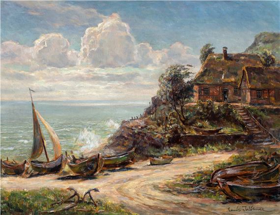 Brandung auf Rügen (Kap Arkona) by Louis Wöhner