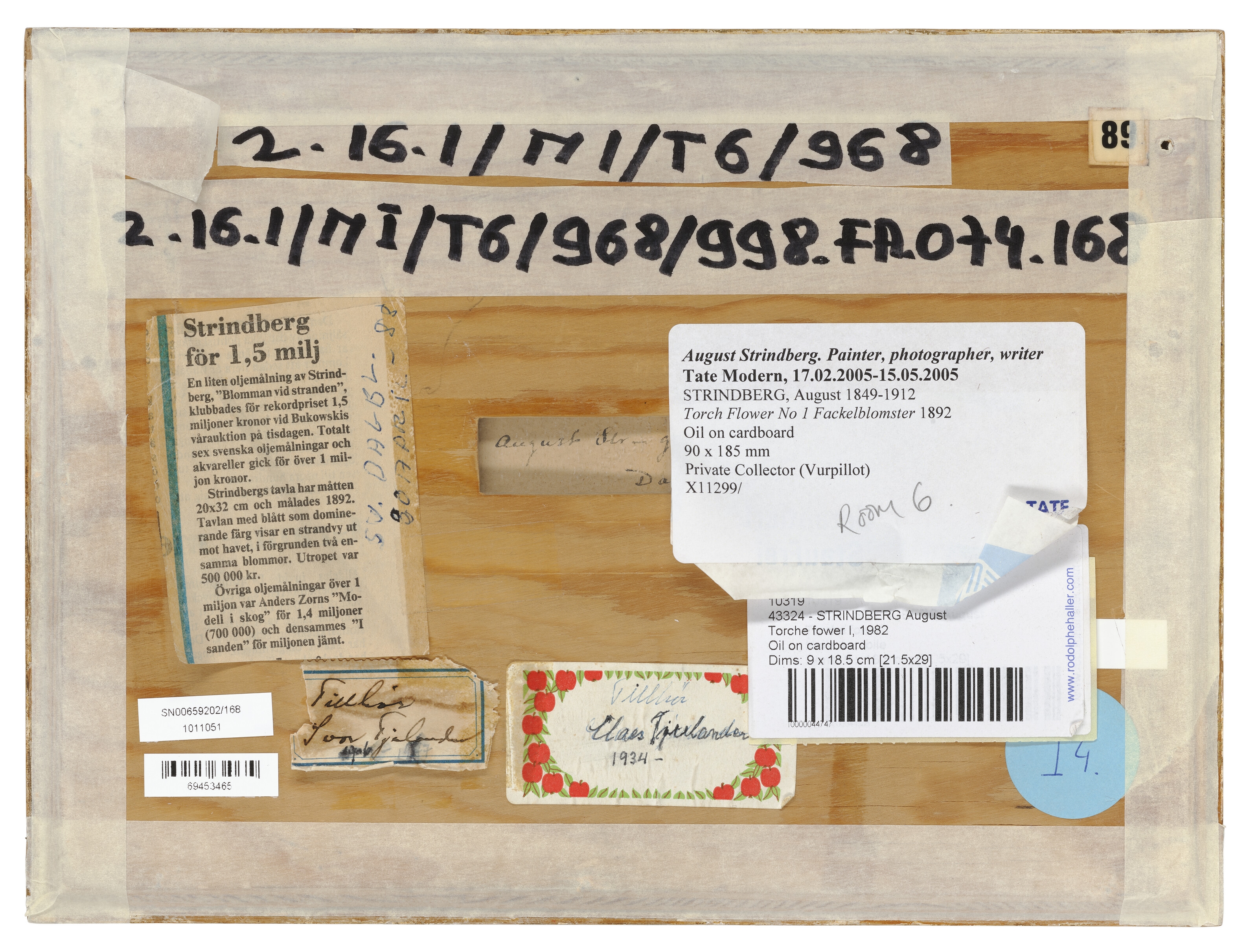 Artwork by August Strindberg, Fackelblomster I (Torch Flower I), Made of oil on paper