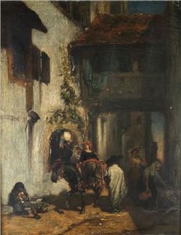 Scène animée dans une ville du Sud de l’Espagne - Felix Haffner