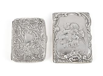 Two silver cigarette cases: one Victorian, and one Edward VII, 160 g - Reynold